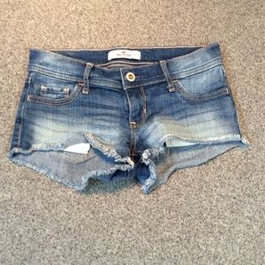 Hollister Shorts Low Rise Faded Blue Denim Shorts